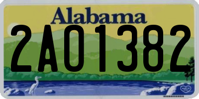 AL license plate 2AO1382