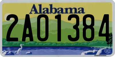 AL license plate 2AO1384