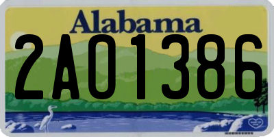 AL license plate 2AO1386