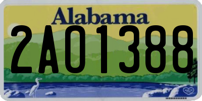AL license plate 2AO1388
