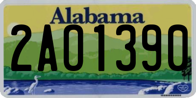 AL license plate 2AO1390