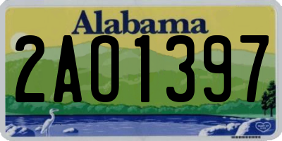AL license plate 2AO1397
