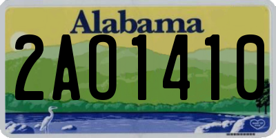 AL license plate 2AO1410