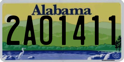 AL license plate 2AO1411