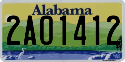 AL license plate 2AO1412
