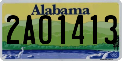 AL license plate 2AO1413