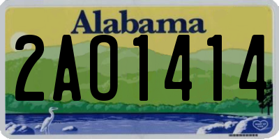 AL license plate 2AO1414