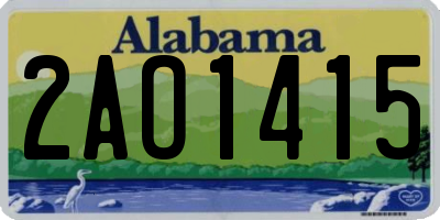 AL license plate 2AO1415