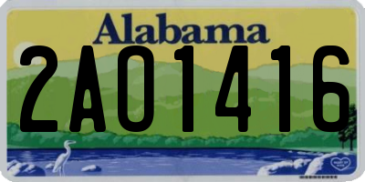 AL license plate 2AO1416