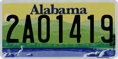 AL license plate 2AO1419