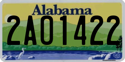 AL license plate 2AO1422