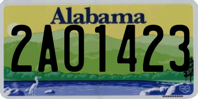 AL license plate 2AO1423