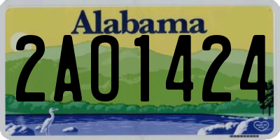 AL license plate 2AO1424