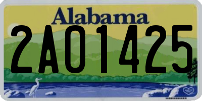 AL license plate 2AO1425