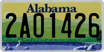 AL license plate 2AO1426