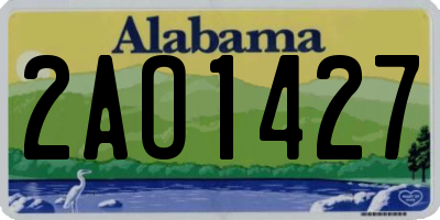 AL license plate 2AO1427