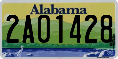 AL license plate 2AO1428