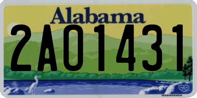 AL license plate 2AO1431