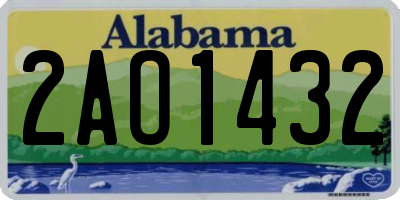 AL license plate 2AO1432