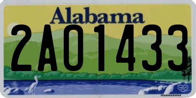 AL license plate 2AO1433