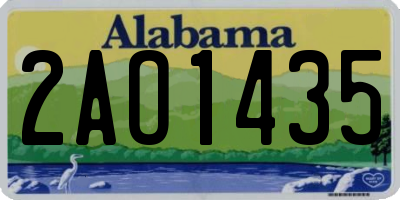 AL license plate 2AO1435