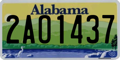 AL license plate 2AO1437