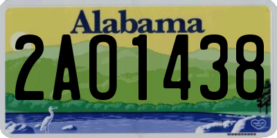AL license plate 2AO1438