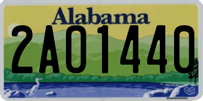 AL license plate 2AO1440