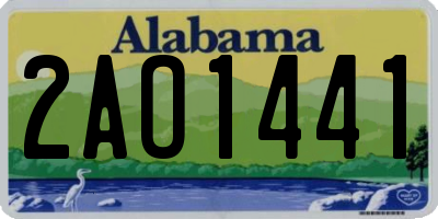 AL license plate 2AO1441