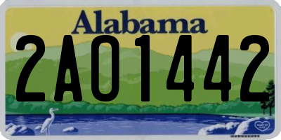 AL license plate 2AO1442