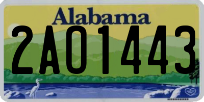 AL license plate 2AO1443