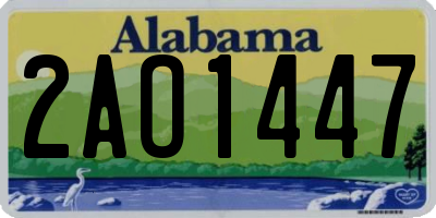 AL license plate 2AO1447