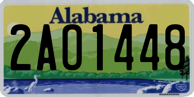 AL license plate 2AO1448