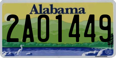 AL license plate 2AO1449
