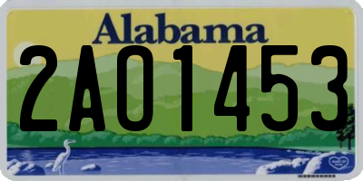 AL license plate 2AO1453