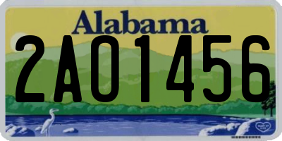 AL license plate 2AO1456