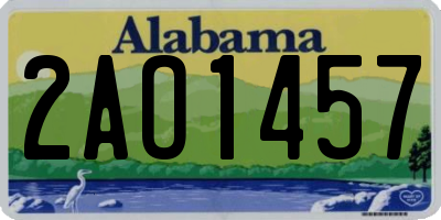 AL license plate 2AO1457