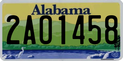 AL license plate 2AO1458