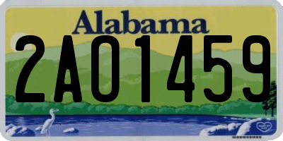 AL license plate 2AO1459
