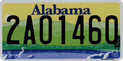 AL license plate 2AO1460