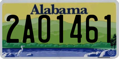AL license plate 2AO1461