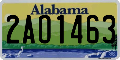 AL license plate 2AO1463