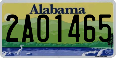 AL license plate 2AO1465