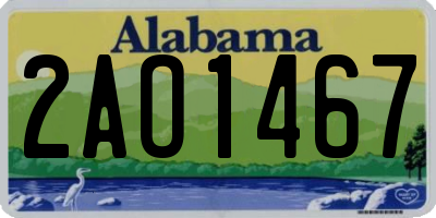 AL license plate 2AO1467