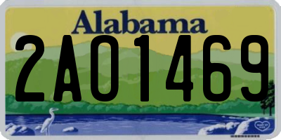 AL license plate 2AO1469