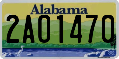 AL license plate 2AO1470