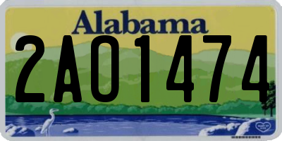 AL license plate 2AO1474