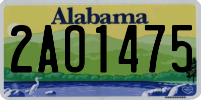 AL license plate 2AO1475