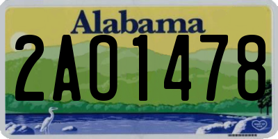 AL license plate 2AO1478