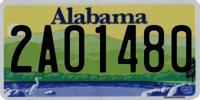 AL license plate 2AO1480